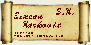 Simeon Marković vizit kartica